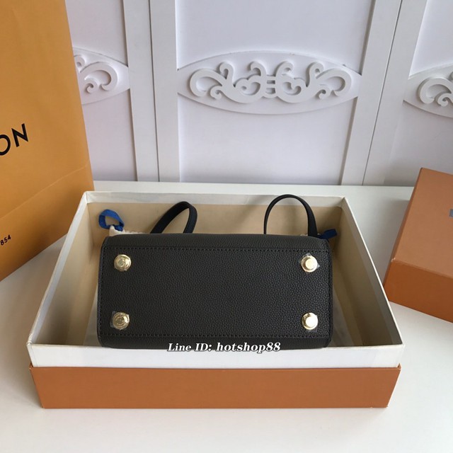 路易威登LV女包 LV拼色全皮手提肩背女包 M53804 深綠/米白 2019年春夏新款 路易威登City Steamer迷你手袋 xxlv1250